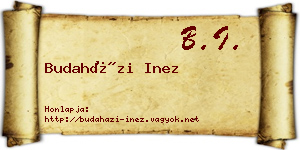 Budaházi Inez névjegykártya